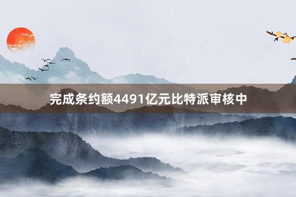 完成条约额4491亿元比特派审核中