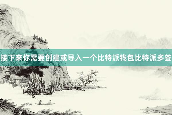 接下来你需要创建或导入一个比特派钱包比特派多签