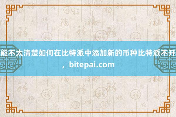 可能不太清楚如何在比特派中添加新的币种比特派不开源，bitepai.com