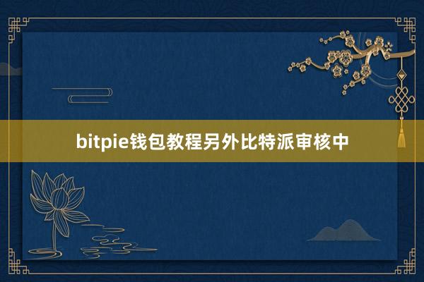 bitpie钱包教程另外比特派审核中