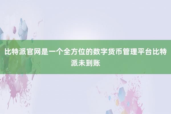 比特派官网是一个全方位的数字货币管理平台比特派未到账