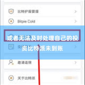或者无法及时处理自己的投资比特派未到账